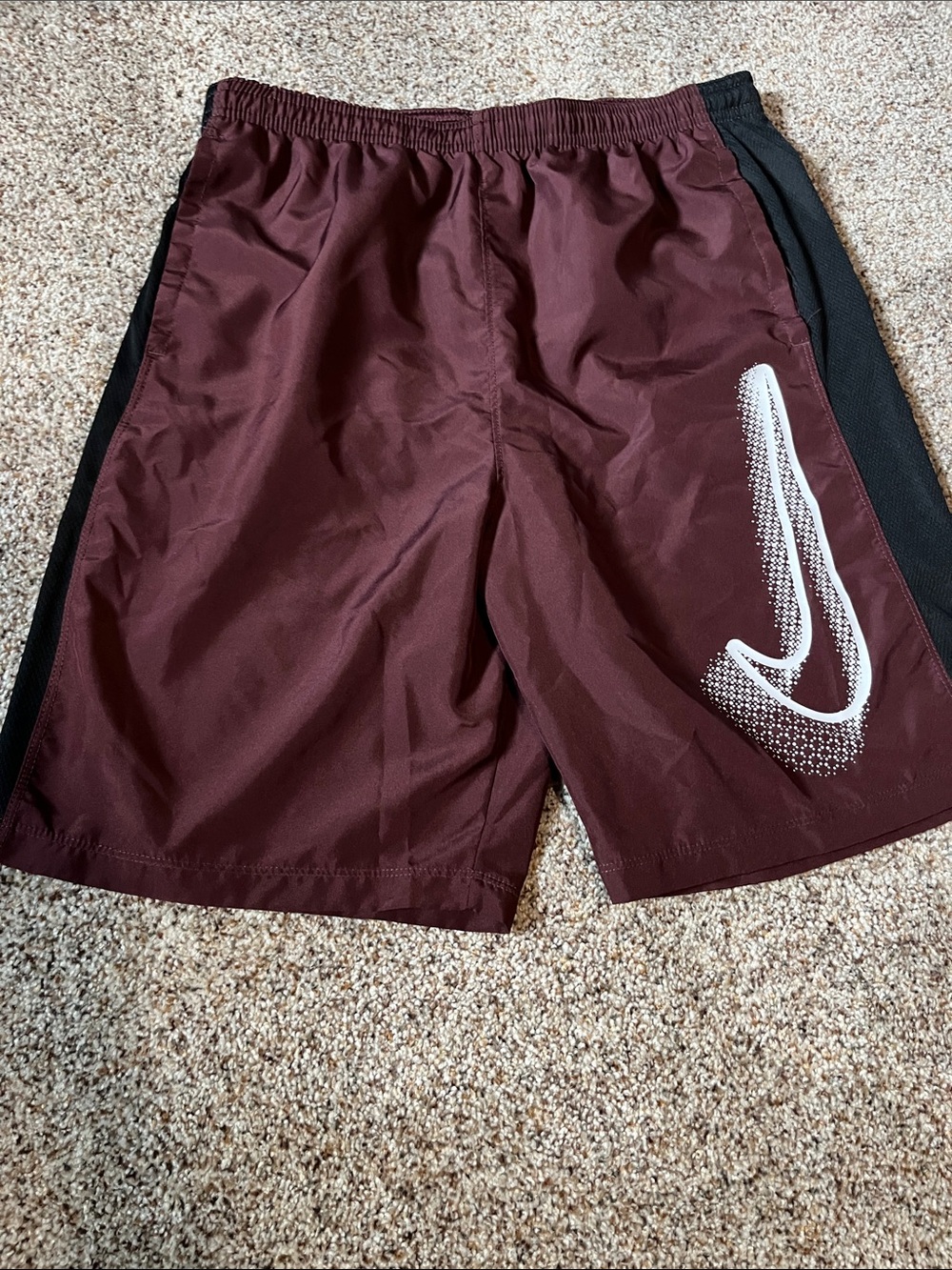 Boy’s XL Nike Maroon Athletic Shorts with White Swoosh